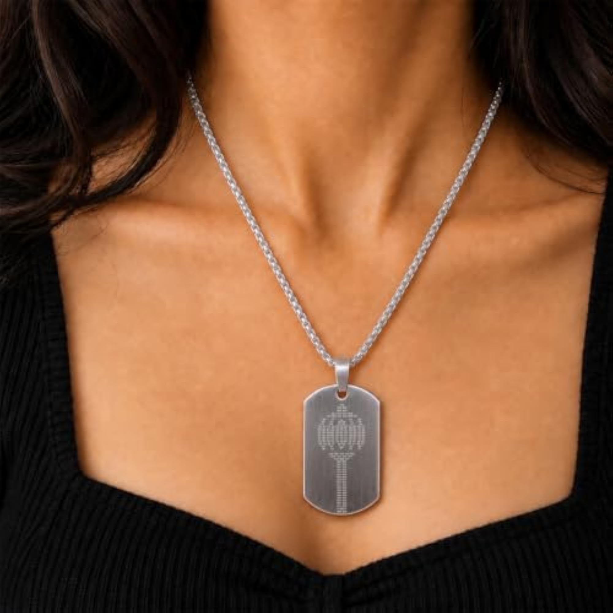 Sacred Lord Ram Name Stainless Steel Pendant Necklace